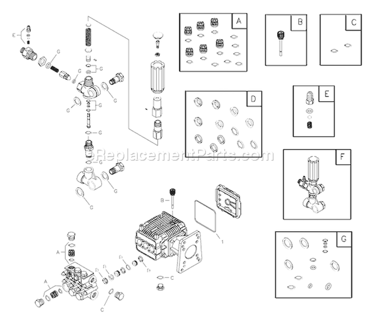 Page B Diagram and Parts List for 1779-0  Briggs and Stratton Pressure Washer